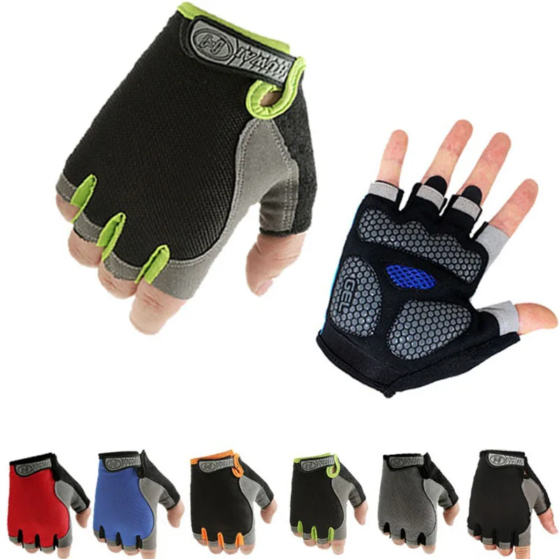 Cycling Gloves MTB Road Riding Gloves Anti-slip Camping Hiking Gloves Gym Fitness Sports Bike Bicycle Glove Half Finger Men