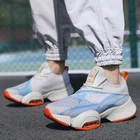 Мужские воздухопроницаемые тканые кроссовки для бега и баскетбола, легкие брендовые кроссовки, спортивная повседневная мужская обувь на толстой подошве, 2021