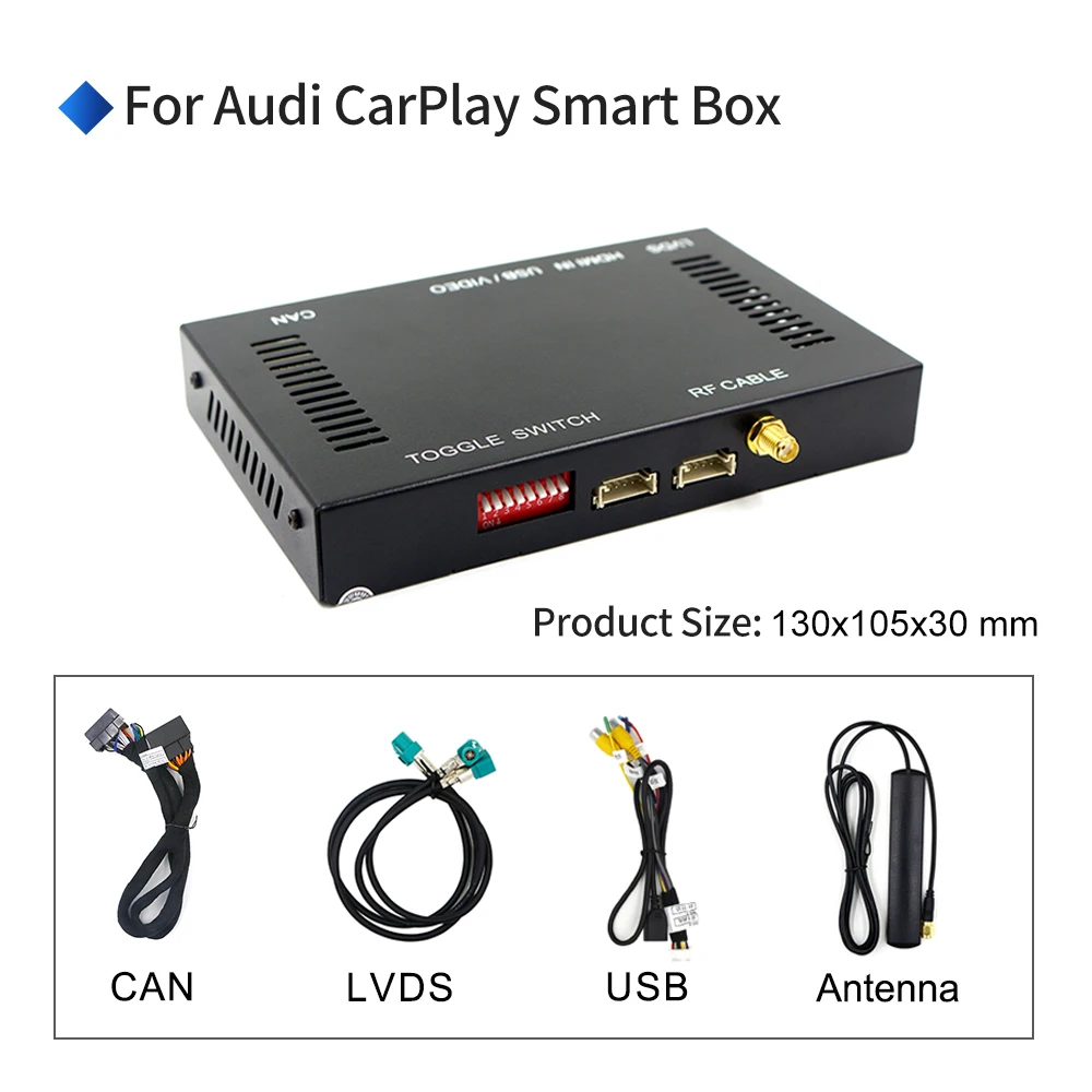 Carlinkit Декодер Беспроводной CarPlay Android авто для AUDI A3 Q2 Q2L MMI3G + Мультимедиа AirPlay