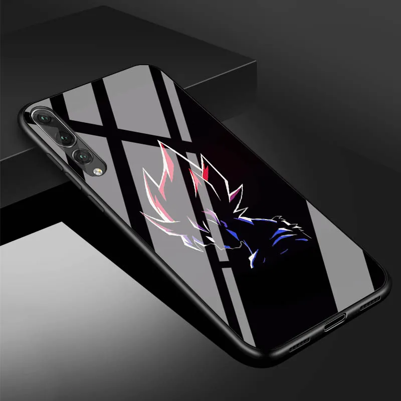 Чехол для телефона huawei P20 P30 lite P20 P30 PRO MATE 20 lite 20 PRO Honor 10 Dragon Ball z super Goku с логотипом из закаленного стекла - Цвет: B19071810-11.jpg