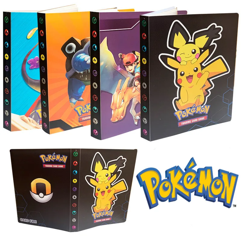 

Pocket Pokemon 240 Card Album Playing Game Liver Pokémon VMAX GX Map Loaded List Book Binder Collection Protection Holder Toy
