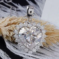 caoshi romantic heart shaped cubic zirconia pendant necklace for bride elegant women statement jewelry couples love accessories
