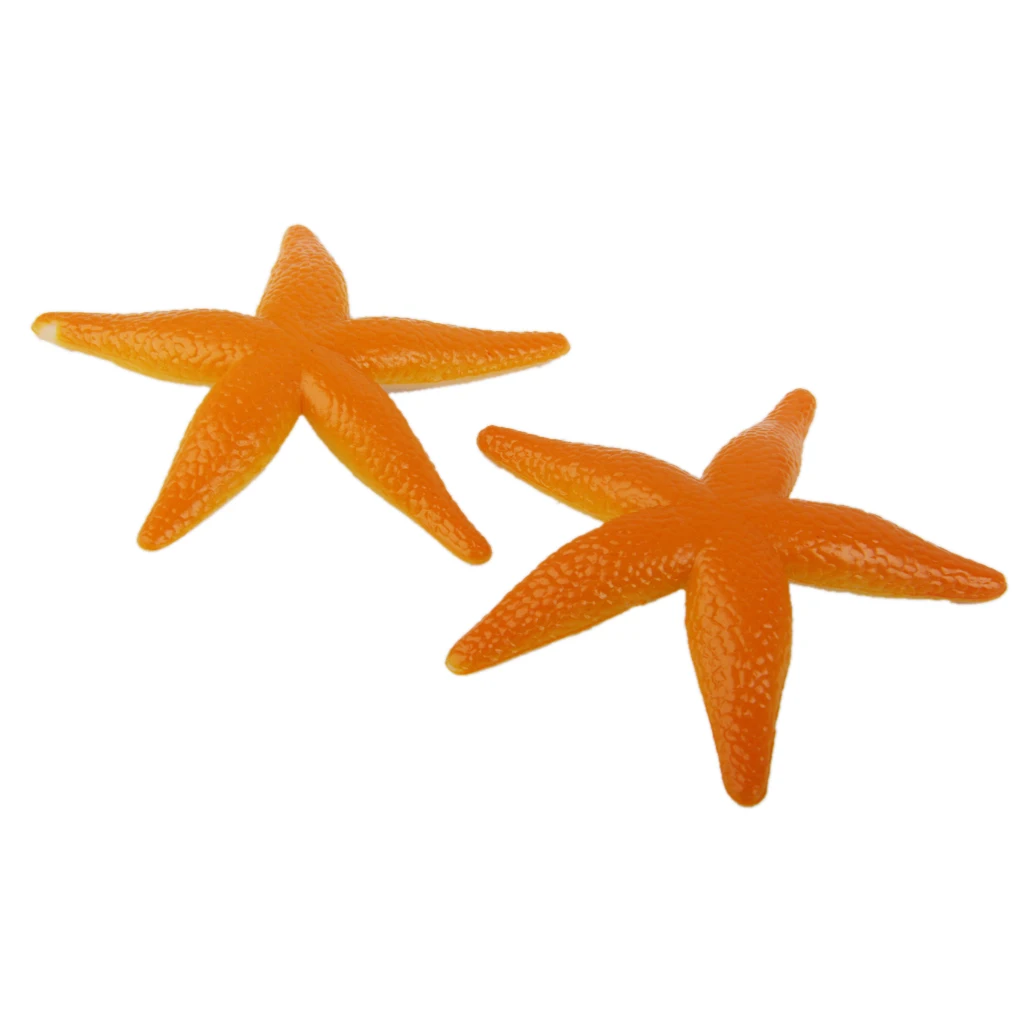 Lot 8 Plastic Starfish Tropical Luau Fish Tank Aquarium Ornament Party Favor | Игрушки и хобби