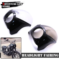 motorcycle 7 headlight fairing headlamp mask front windshield for road king electra glide sportster 883 1200 xl883 xl1200 dyna