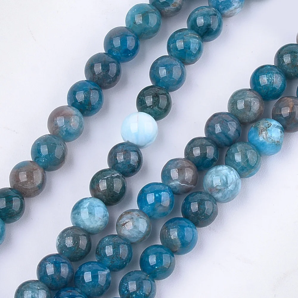 

5 Strand Grade AB Natural Apatite Round Beads 6mm 8mm 10mm for jewelry making DIY bracelet necklace accessories