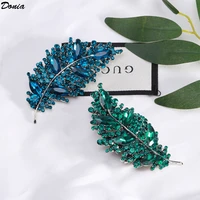 donia jewelry fashion new creative large glass leaf brooch luxury female silk scarf buckle jewelry pin birthday gift