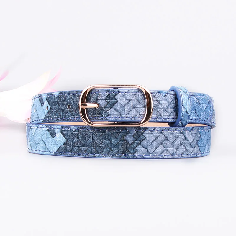 

New style women's belt, imitation woven pattern, fashionable and elegant ladies' belt, trousers