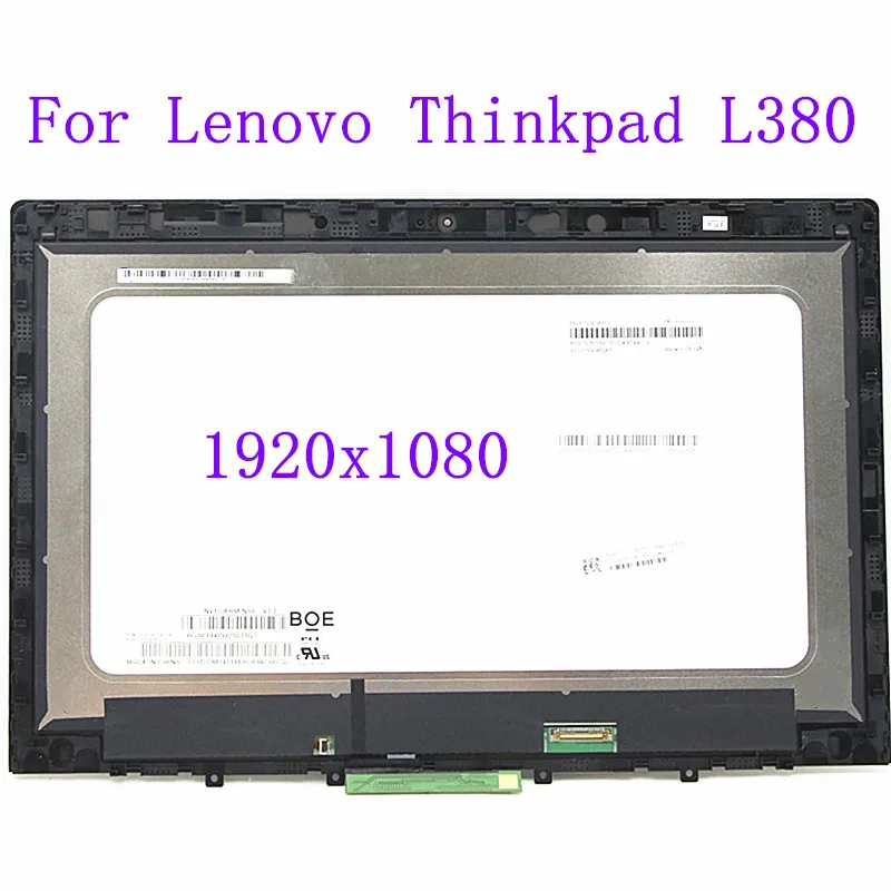 

13.3" For Lenovo Thinkpad L380 L390 Yoga 20M7 LCD touch screen FHD 1920*1080 30pins display Digitizer panel Assembly with Bezel