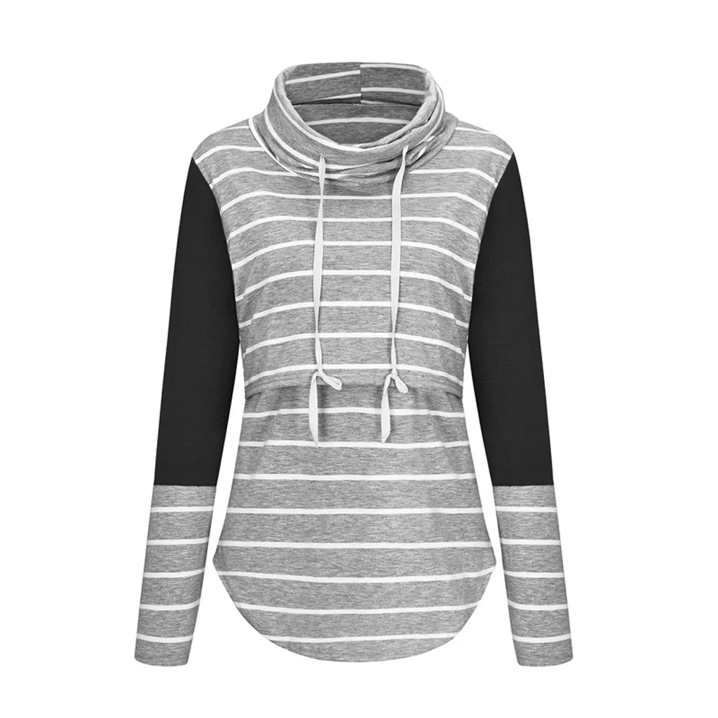 Женская блузка с длинными рукавами для беременных повседневная Зимняя Блузка в