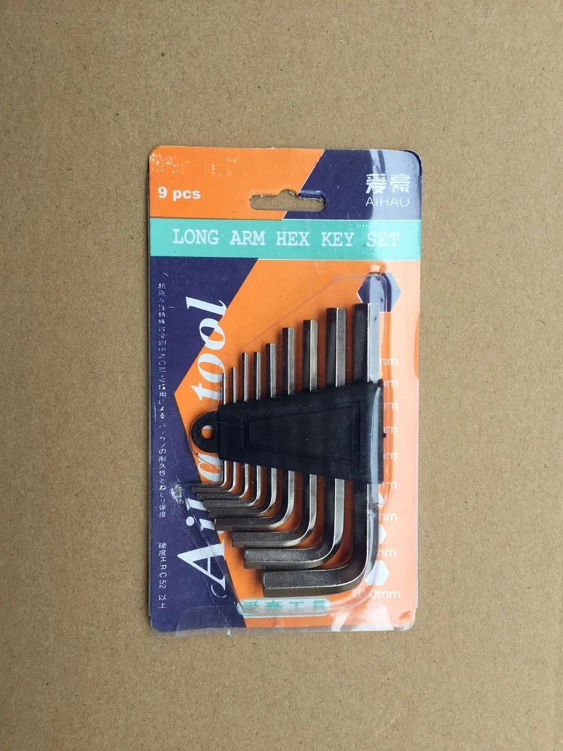 Прямая продажа с завода набор никелированных шестигранных гаечных ключей 9