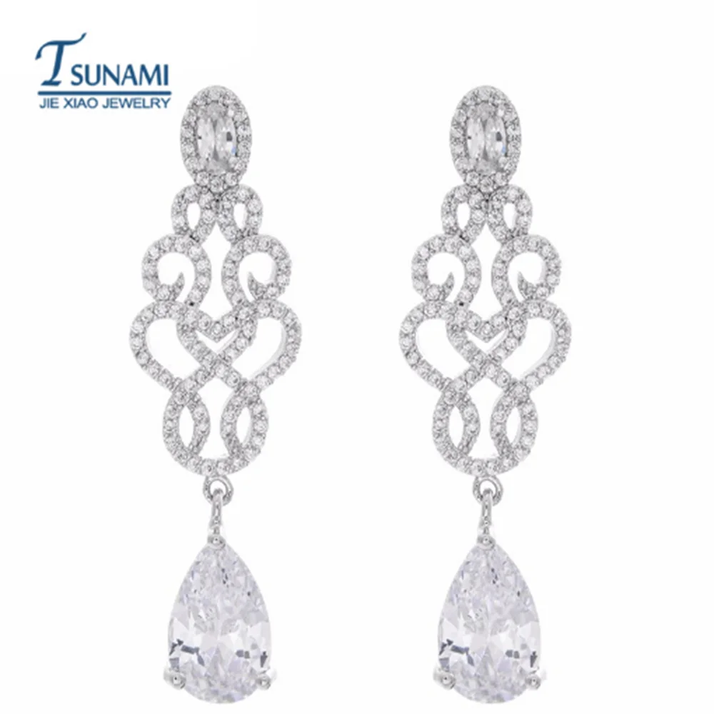 Известный бренд микро Капли серьги с кубическим цирконием новое модное