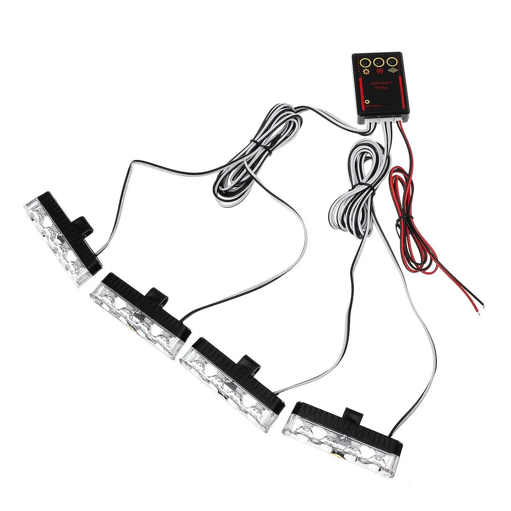 Скорой помощи полиции светильник 12V Беспроводной Удаленный 4x4/ledStrobe Предупреждение светильник для грузовой автомобиль аварийный светильник мигает пожарные светильник s