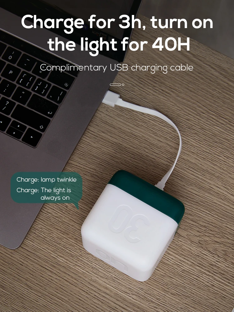 Забавный флип-светильник с таймером умный заряжаемый светодиодный ночник для