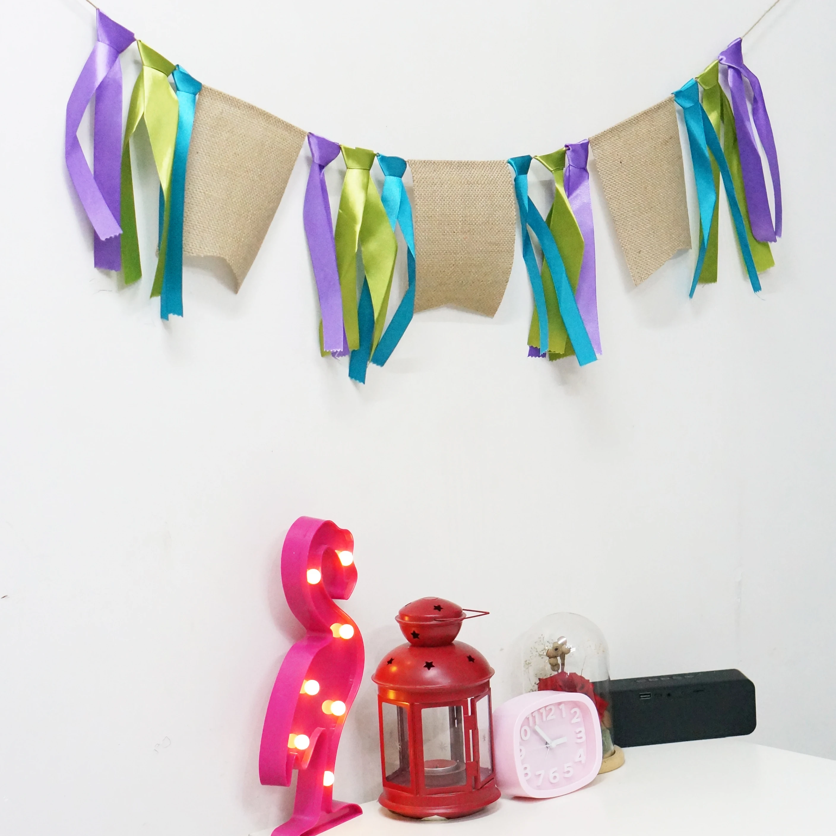 Синий фиолетовый зеленый лента с днем рождения ребенка душ юбилей вечеринка