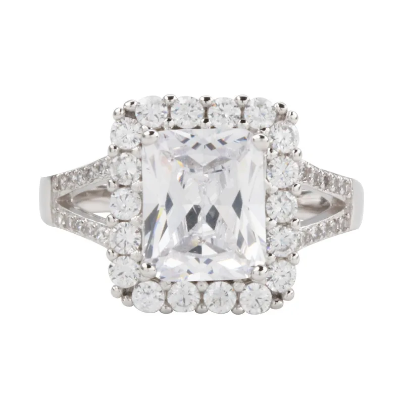 2 карата VS2 ювелирные изделия с бриллиантами 925 Серебряное кольцо для женщин