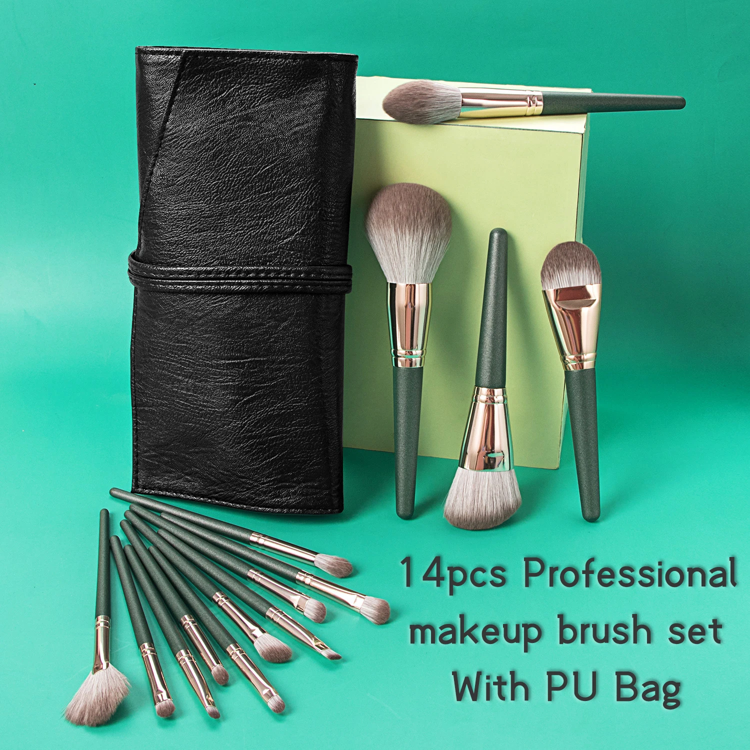 

14pcs/Kit Professional Makeup Brushes Tool Set Cosmetic Foundation Powder Blush Eye Shadow Lip Blend Wooden Make Up Brush Tools
