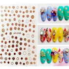 Красочные стикеры 3D на ногти Nail Art Переводные снежинки дизайн золото наклейка Дизайн ногтей Стикеры инструменты XF6231