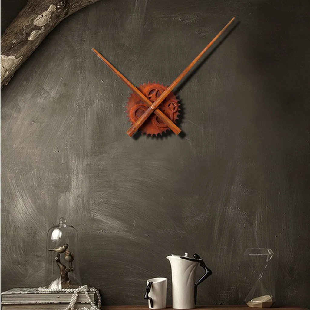 Blesiya Fashion Vintage Rust DIY Gear Wall Clock European Watch Home Decor