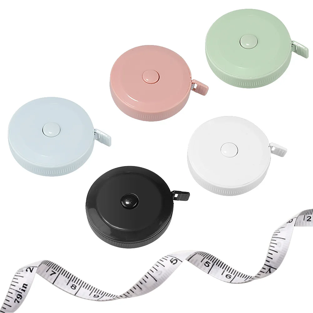 

Цветная лента 1,5 м/60 дюймов, автоматическая Гибкая Измерительная Лента для шитья, двухсторонний Выдвижной Инструмент, линейка для портной л...