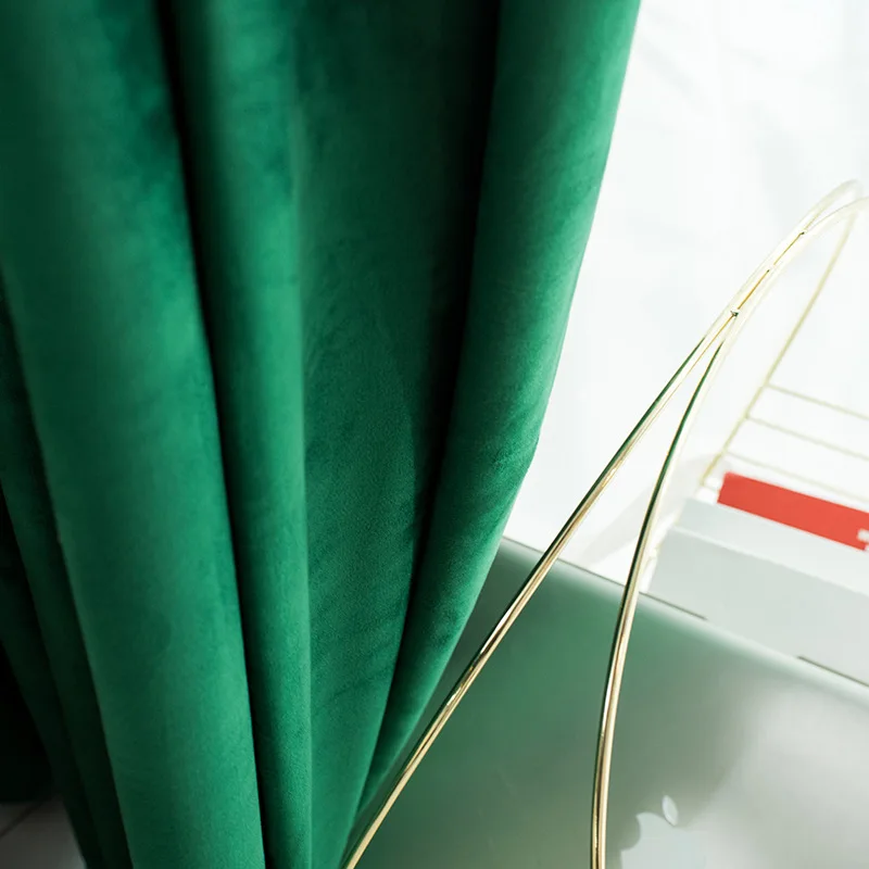 Занавески s для гостиной спальни мягкие темно зеленые глянцевые итальянские