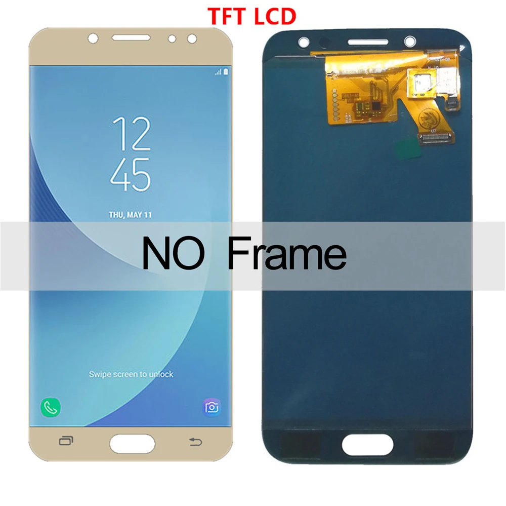 J530 ЖК-дисплей для Samsung Galaxy J5 Pro J530 J530F J530FN SM-J530F/M/DS сенсорный экран дигитайзер сборка Замена Рамки - Цвет: gold no frame