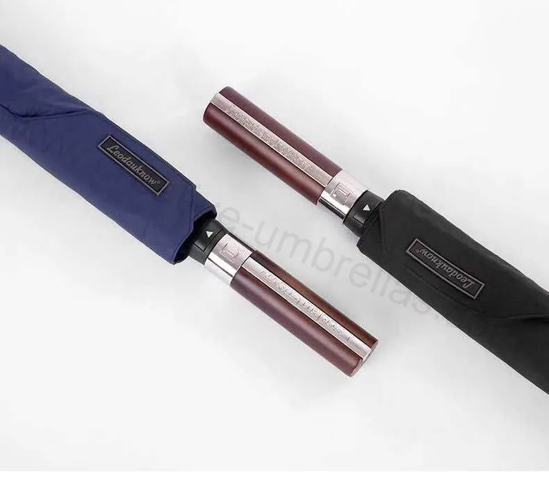 Зонт для гольфа из твердого дерева и сплава 120 см | Дом сад