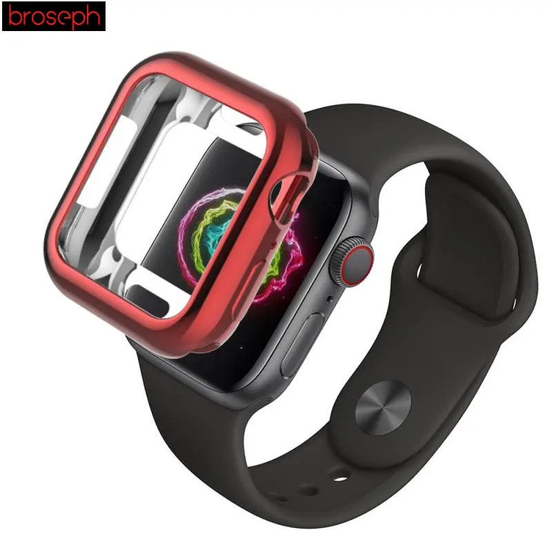 Протектор экрана для Apple Watch 4 band 40 мм 44 мм покрытие из ТПУ защитный корпус чехол рамка для iwatch 4 аксессуары для часов