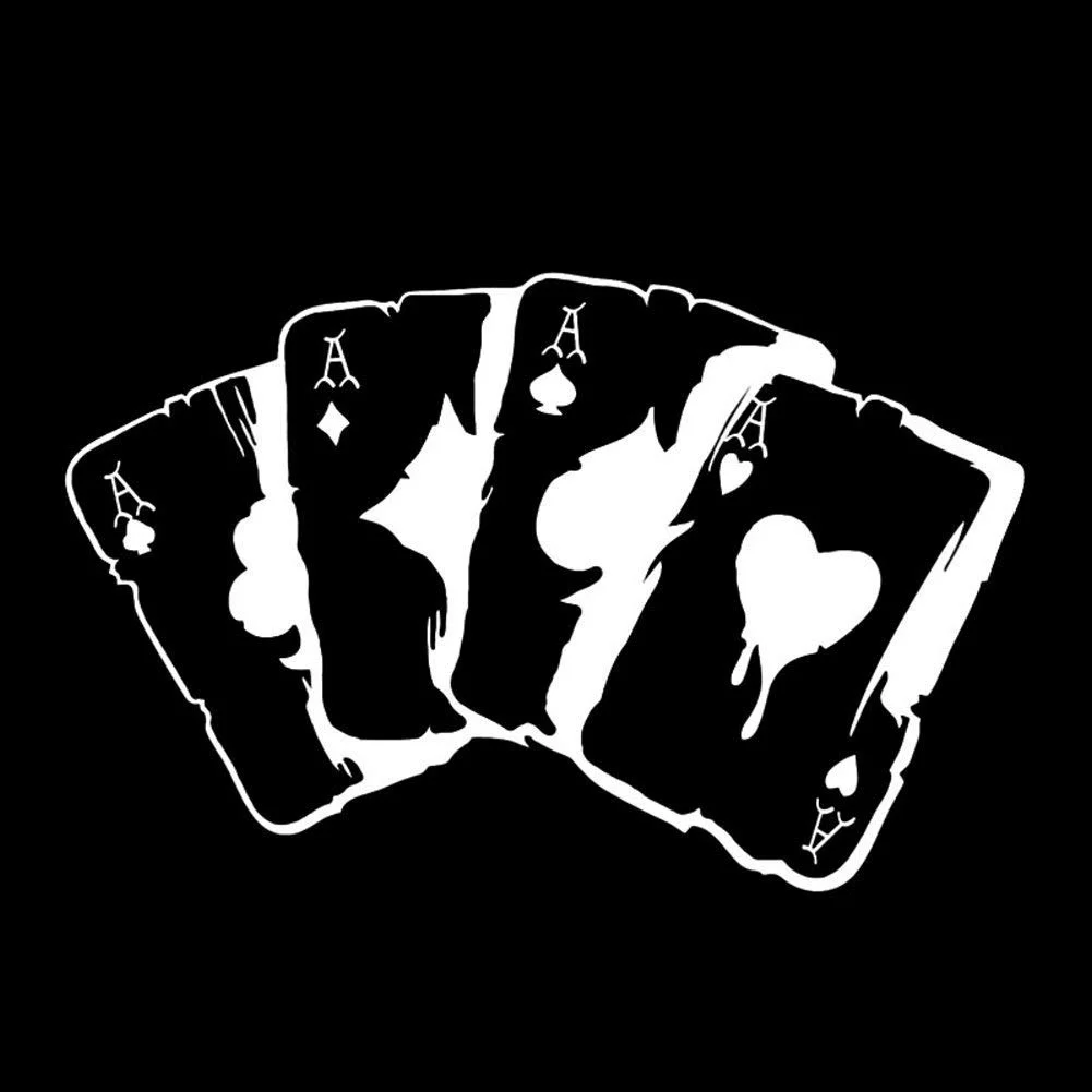 

16x10cm Personalized playing card style Car Sticker and Decals Car Decorative Supplies accessory car interior Vinyl
