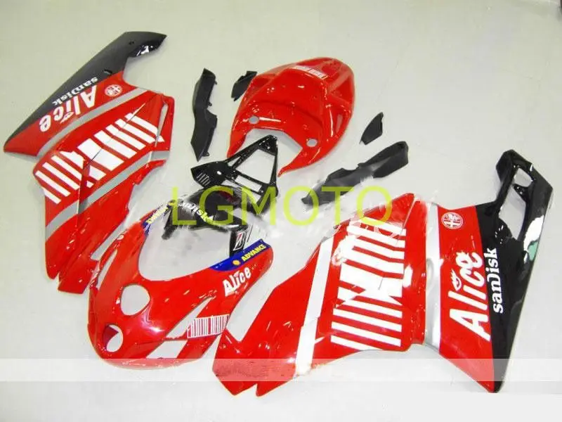 

Injection motorcycle red white ABS Fairings kit for Ducati bodywork 03 04 749 999s 749s 999 2003 2004 fairing body kits
