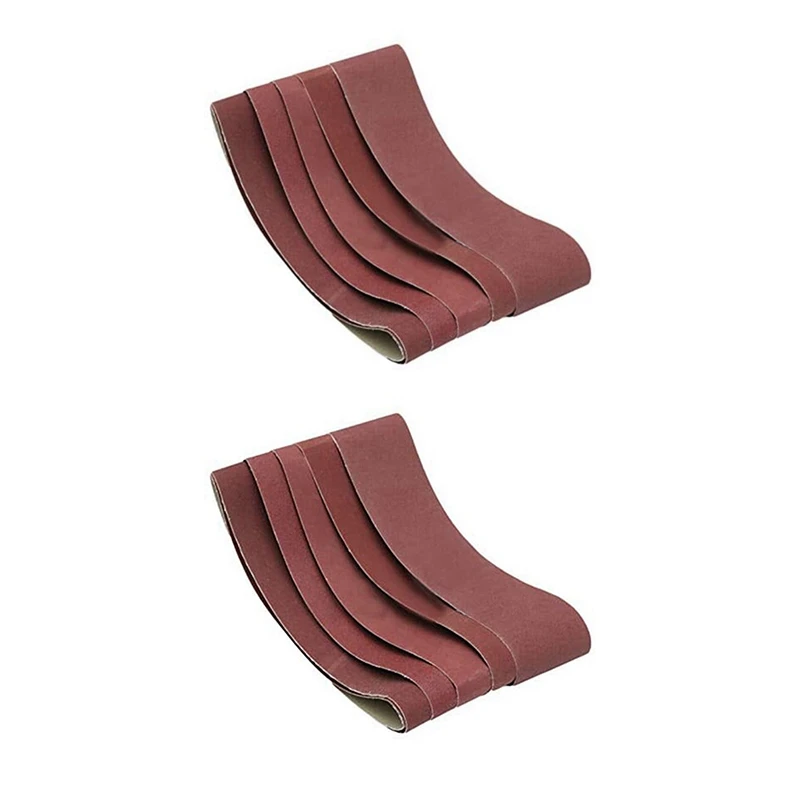 

10 Pieces 100 x 915mm Sanding Belt 4 Inch x 36 Inch Sanding Screen Abrasive Band with 180 Girt & 320 Girt