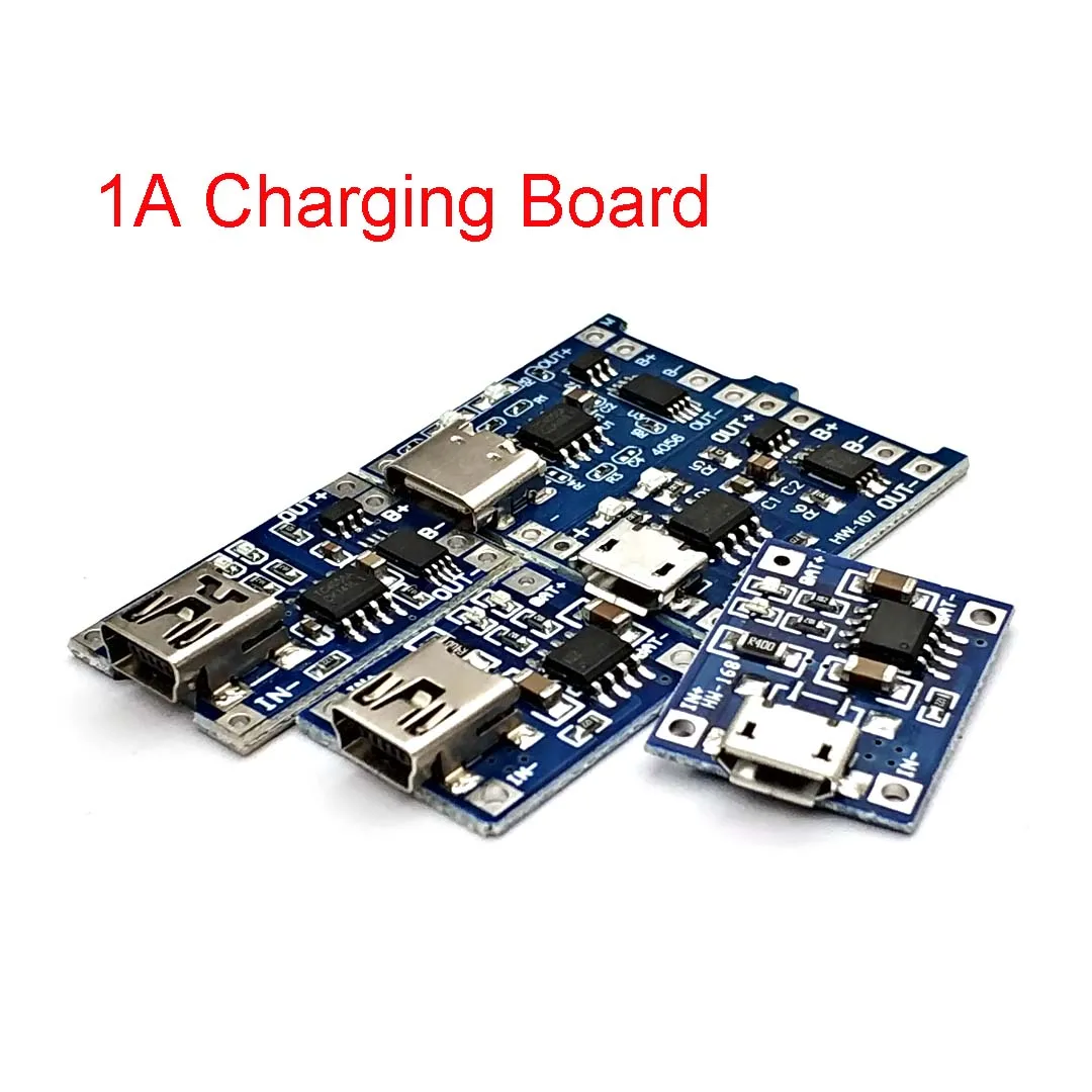 Тип C Micro Mini USB 5V 1A 18650 TP4056 Li Ion модуль зарядного устройства литиевой батареи