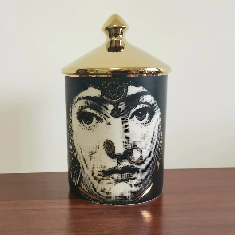 14 Fornasetti тарелка для хранения ювелирных изделий посуда с узорами прямоугольный поднос подсвечник банка канделябры украшение дома - Цвет: 14