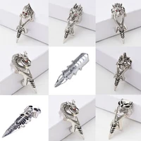 fashion metal dragon joint bendable mens ring vintage alloy punk rings 2021 trend finger accessories men jewelry party gifts
