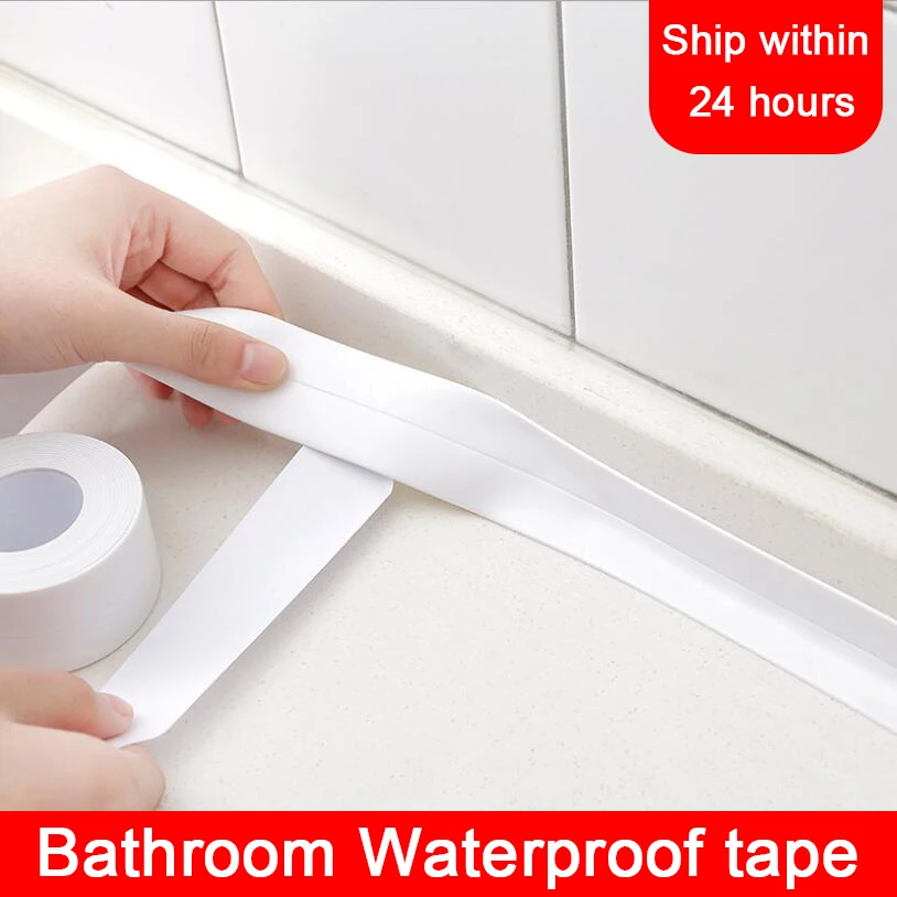 

3.2m Bathroom Toilet Waterproof Mouldproof Tape Sink Bath Sealing Strip Tape Self adhesive Waterproof Self Adhesive Sticker Tape