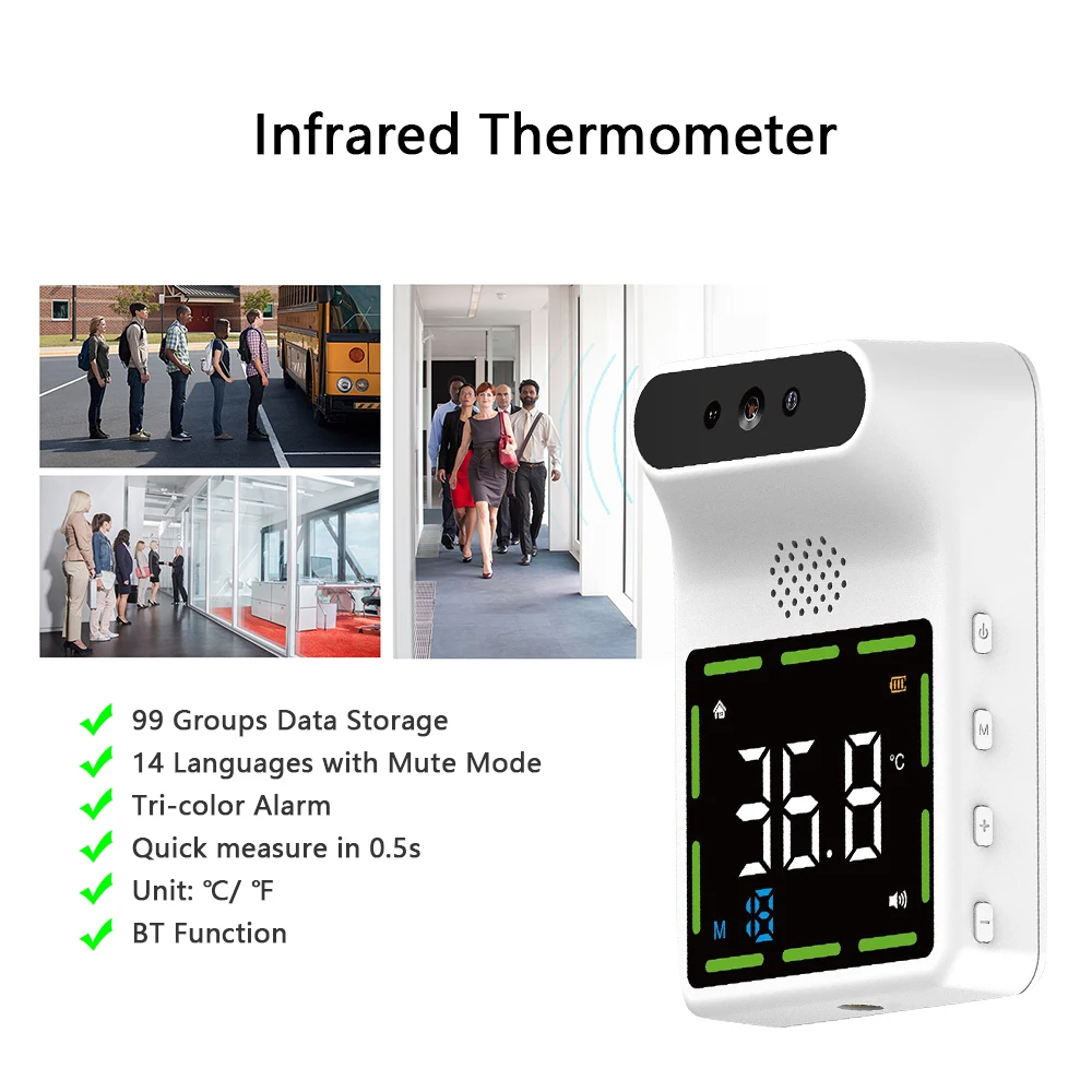 Инфракрасный термометр Бесконтактный цифровой 14 языков | Красота и здоровье