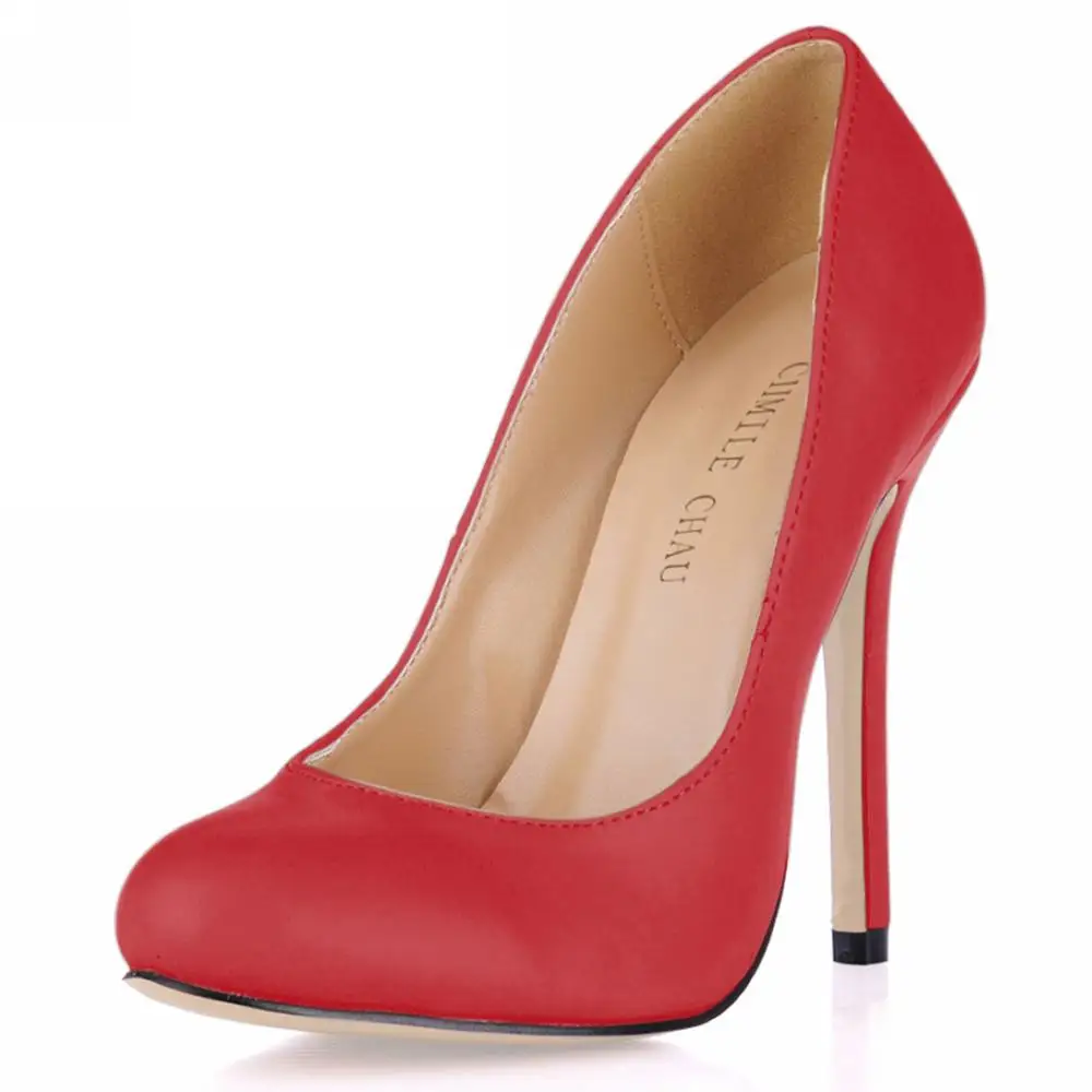 

CHMILE CHAU Sexy Wedding Bridal Party Shoes Women Shoes Round Toe Stiletto High Heels Ladies Pump Zapatos Mujer 0640C-a7