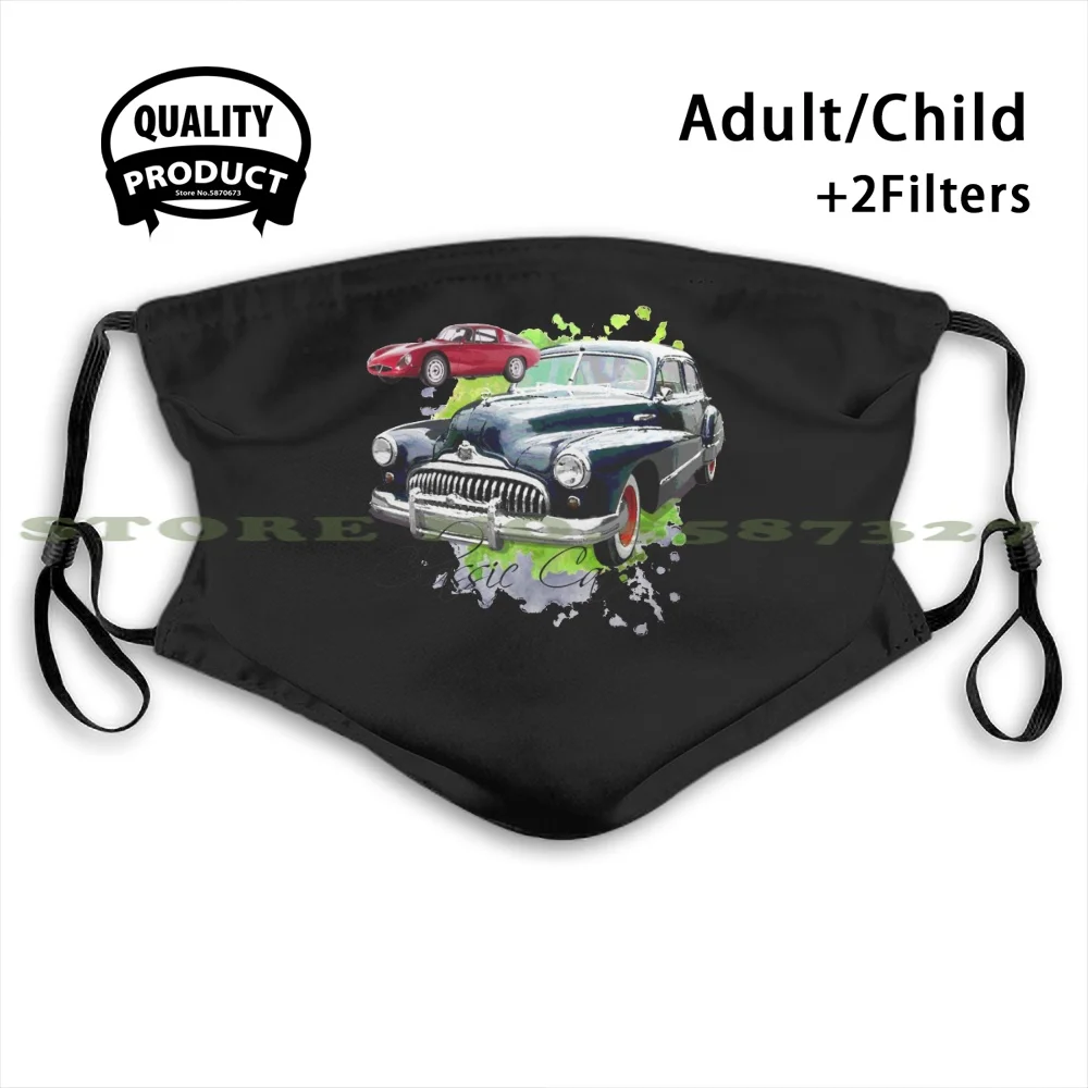 Классические автомобили Diy маска на лицо для взрослых и детей автомобиль