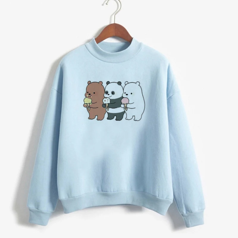 Harajuku Kawaii We Bare толстовка с медведем Женская Повседневная Милая Толстовка Padan Женский пуловер для девочек белый розовый негабаритный свитер с капюшоном одежда - Цвет: 6