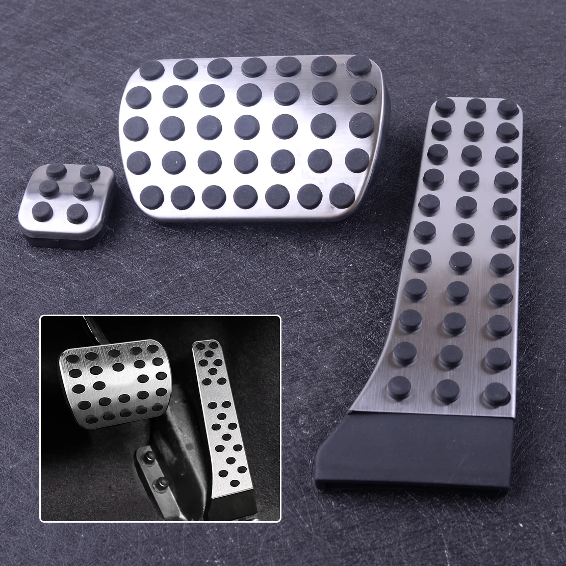 Beler 3 шт. без дрели газ топливо стояночный тормоз педаль накладка подходит для Benz