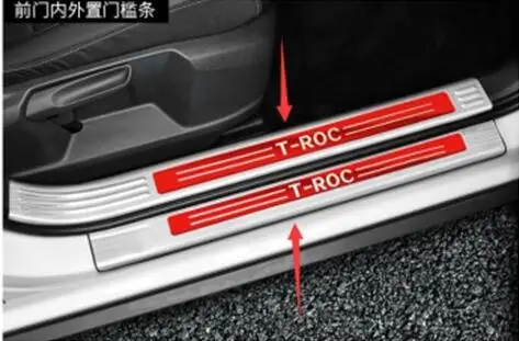 

2018 for Volkswagen t-roc detection threshold bar welcome pedal protection modification interior special stainless steel decorat