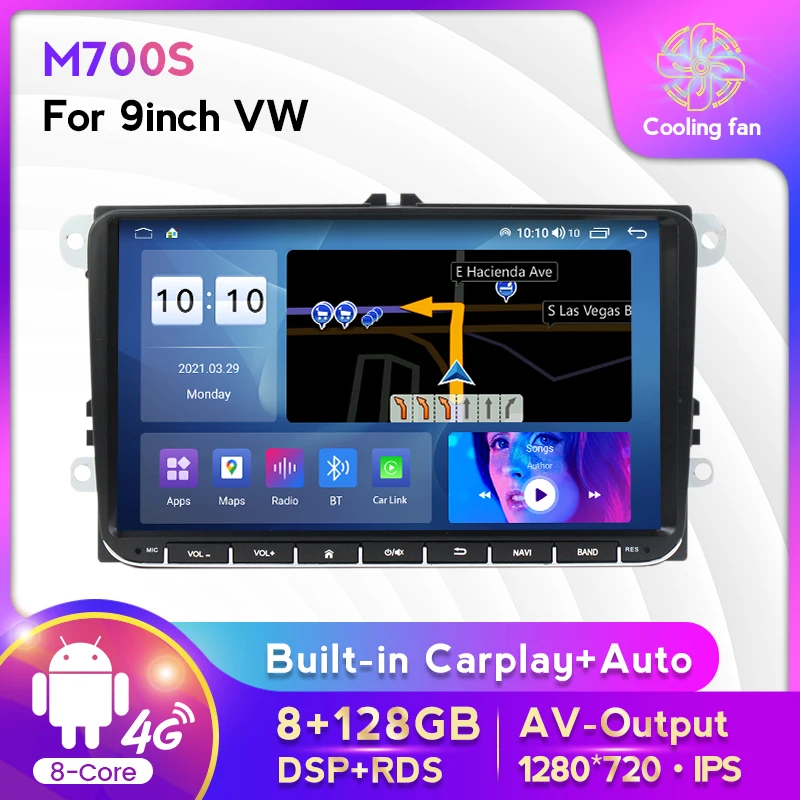7862 8+128GB Android 11 Car Multimedia Player GPS DVD For VW Volkswagen Golf Polo Tiguan Passat b7 b6 Skoda Rapid Octavia Radio - купить по