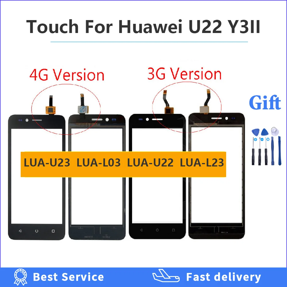 4 5 &quotПередний сенсорный экран для Huawei U22 Y3ii Y3 II 2 LUA-U23 LUA-L03 LUA-U22 LUA-L23 сенсорная