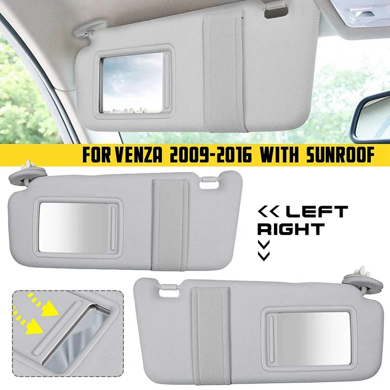 

Серый солнцезащитный козырек ветрового стекла с зеркальным солнцезащитным козырьком для Toyota Venza 2009-2016 74320-0T022-A1 74310-0T022-A1