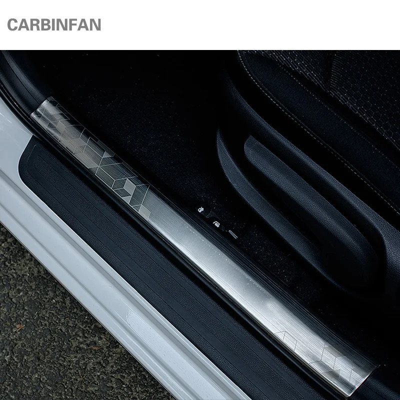 4 шт./компл. накладки на пороги двери из нержавеющей стали наклейка для стайлинга