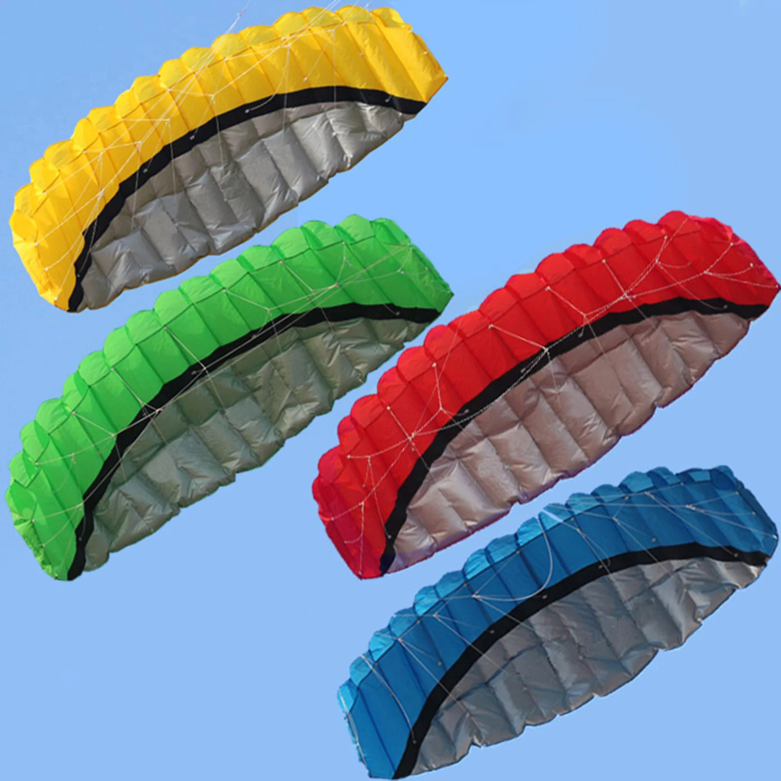 Adults Kitesurfing Trainer Kite Wing, Durable Beach Summer Double Lines Trick Kites , Outside Stunt Toys Sport Flying Wing