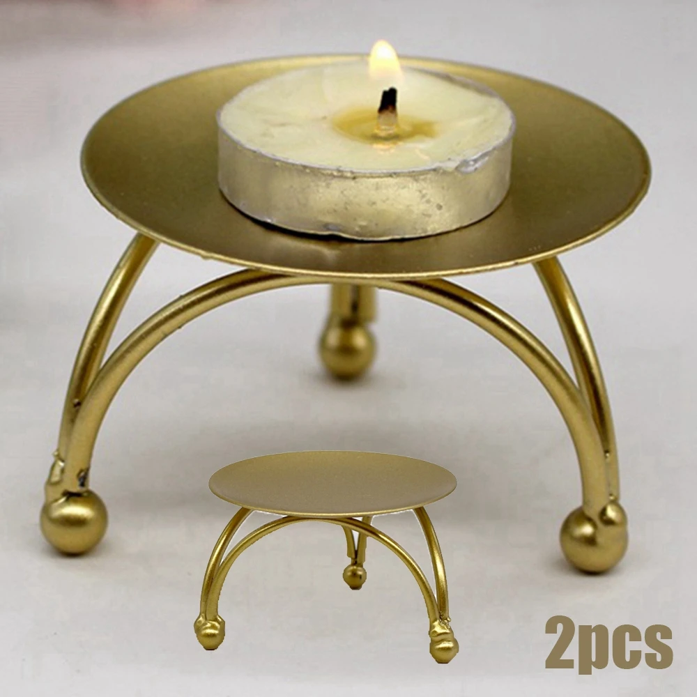 2 шт./компл. геометрический Круглый Подсвечник украшение для дома и свадьбы