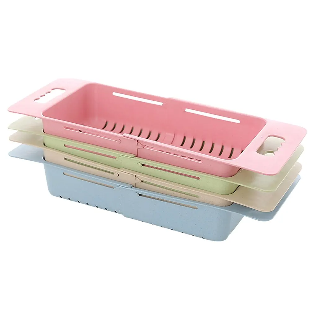 Retractable Adjustment Sink Telescopic Washing Basket Washing Fruit And Vegetable Basket Kitchen Drain Basket