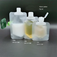 3050100ml clamshell packaging bag stand up spout pouch plastic hand sanitizer lotion shampoo makeup fluid bottles travel bag