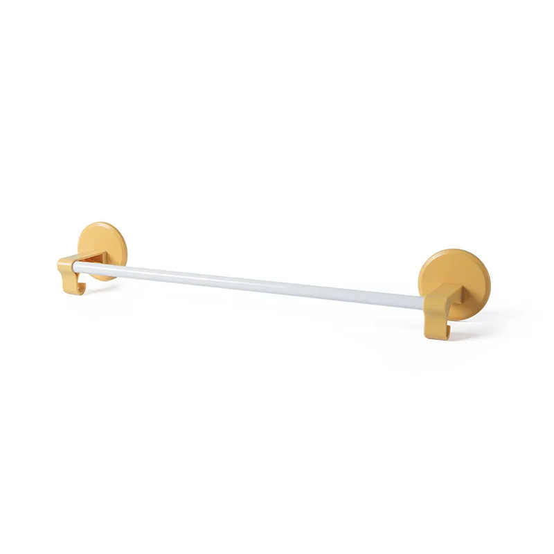 

Household Towel Rod Single Rod Bathroom Towel Rack No-punched Toilet Bathroom Suction Rack Towel Rod Rack