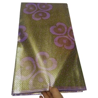 6 yardslot african golden powder fabric patterns ankara polyester farbic for sewing wax print fabric newest designer 1355